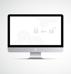 Modern Computer Display vector image