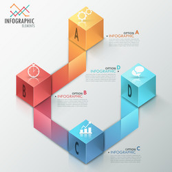 Modern infographics options banner vector