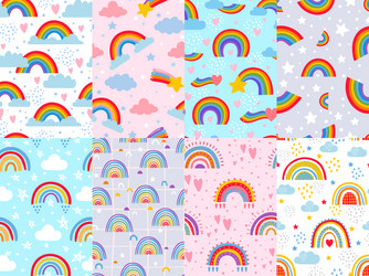 Cloud pattern cute sky seamless background Vector Image