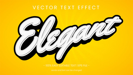 Text effect with line pattern elegant word vector