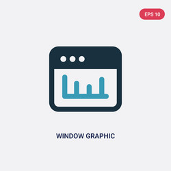 Two color window graphic icon from user interface vector