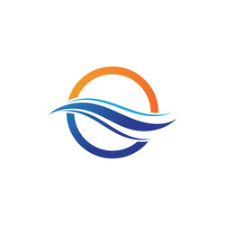 water wave icon vector