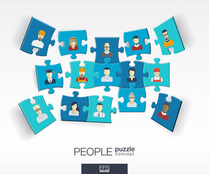 abstract social background with connected color vector image