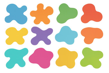 colorful blotches set abstract shapes Vector Image