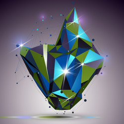 creative asymmetric polished object with lines vector image