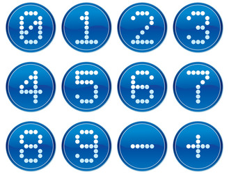 Matrix Digit Icons - Number Set vector image