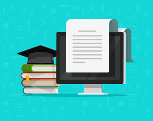 Study Books on Computer vector image