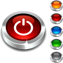 Switch 3d button vector