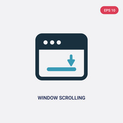 Two color window scrolling right icon from user vector