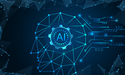 Artificial Intelligence Brain Network vector image
