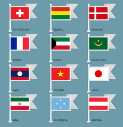 Flags set four-05 vector