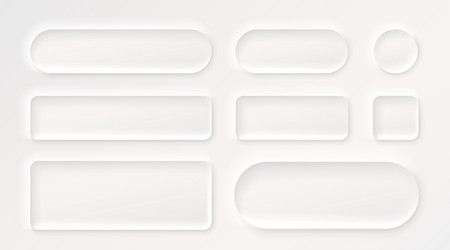 frame button white color set minimal label vector image
