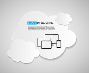 Modern Cloud Computing Network vector image