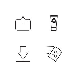 web linear icons set simple outline vector image