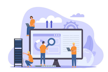 Cloud Computing & Hosting vector image