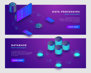 Data Processing & Database Concepts vector image