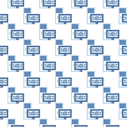 desktop computer with artificial intelligence vector image