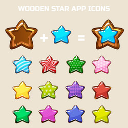 elements for making your own star constructor vector image