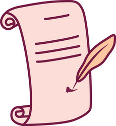 isolated data document with pen line and fill vector image