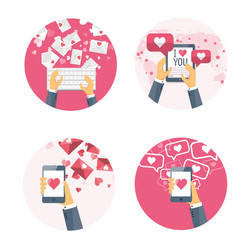 flat background with keyboard vector image