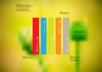 infographic template with rectangle vertically vector image