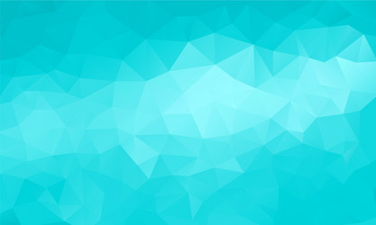 Cyan Low Poly Polygon Background vector image