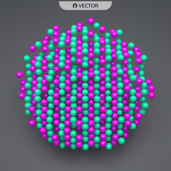 sphere abstract structure with particles vector image