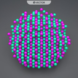 sphere abstract structure with particles vector