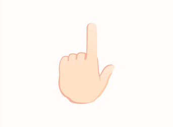 backhand index pointing up icon hand gesture vector image