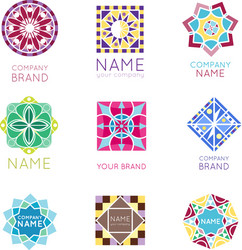 abstract triangular polygonal shape kaleidoscope vector image