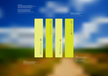 infographic template with rectangle vertically vector image