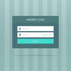 Login box form ui interface element signin screen vector