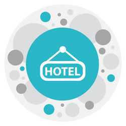 trip symbol on inn icon Vector Image