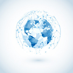Global Network Connection - World Map vector image