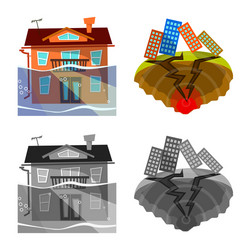 isolated object weather and distress sign set vector image