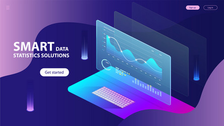 Smart Data Analytics Concepts vector image