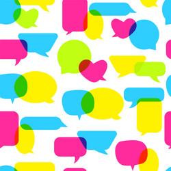 Speech Bubble Pattern - Overlapping vector image