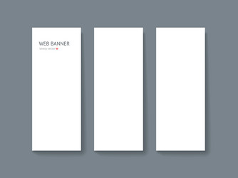 template set of vertical web vector image