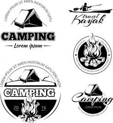 Outdoor Adventure Badges & Labels Vector Image