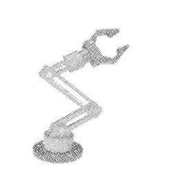 robotic arm isolated on white background vector image