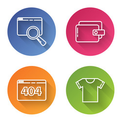 set line search in a browser window wallet page vector image