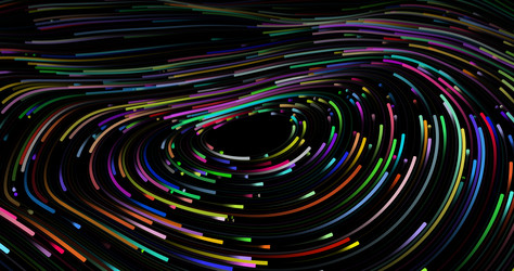 wave pattern 3d glowing abstract digital vector image