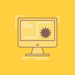 command computer function process progress flat vector image