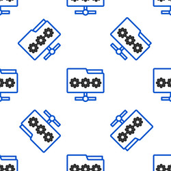line folder with password notification icon vector image