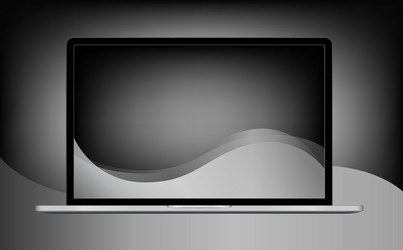 notebook on abstract dark background vector image