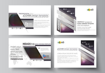 set of business templates for presentation slides vector