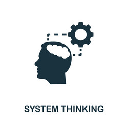 system thinking icon simple element from life vector image