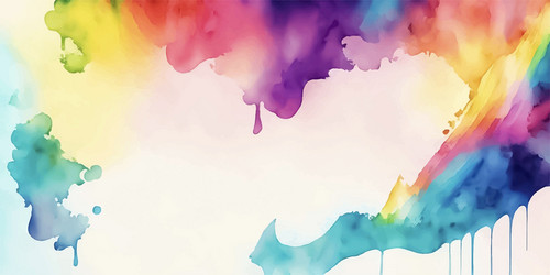 Abstract rainbow colors watercolor background vector