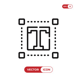 text editor icon vector image