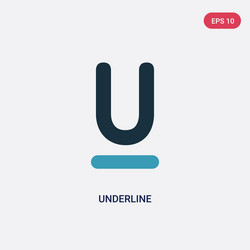 two color underline icon from user interface vector image